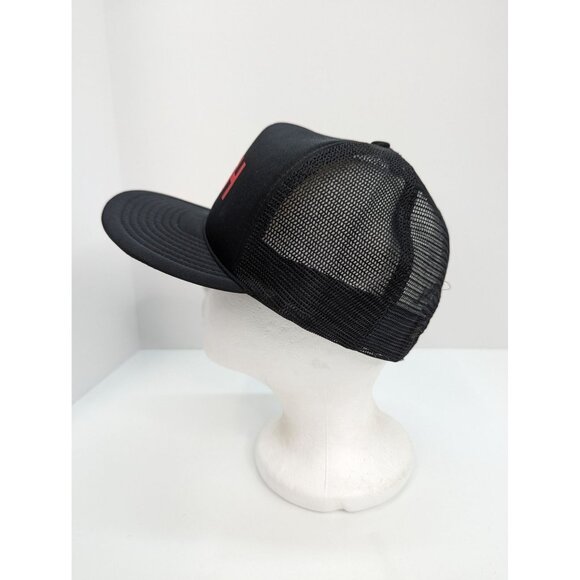 M H Valve Company Logo Men Black Wide Brim Braid Mesh Back Adj Snapback Cap Hat - Picture 3 of 8